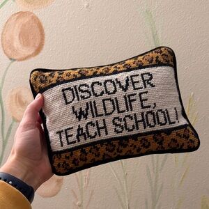 Vintage Black and Brown Decorative Pillow